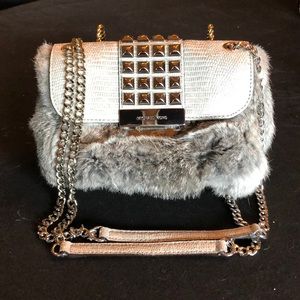 Michael Kors Gray Fur Handbag